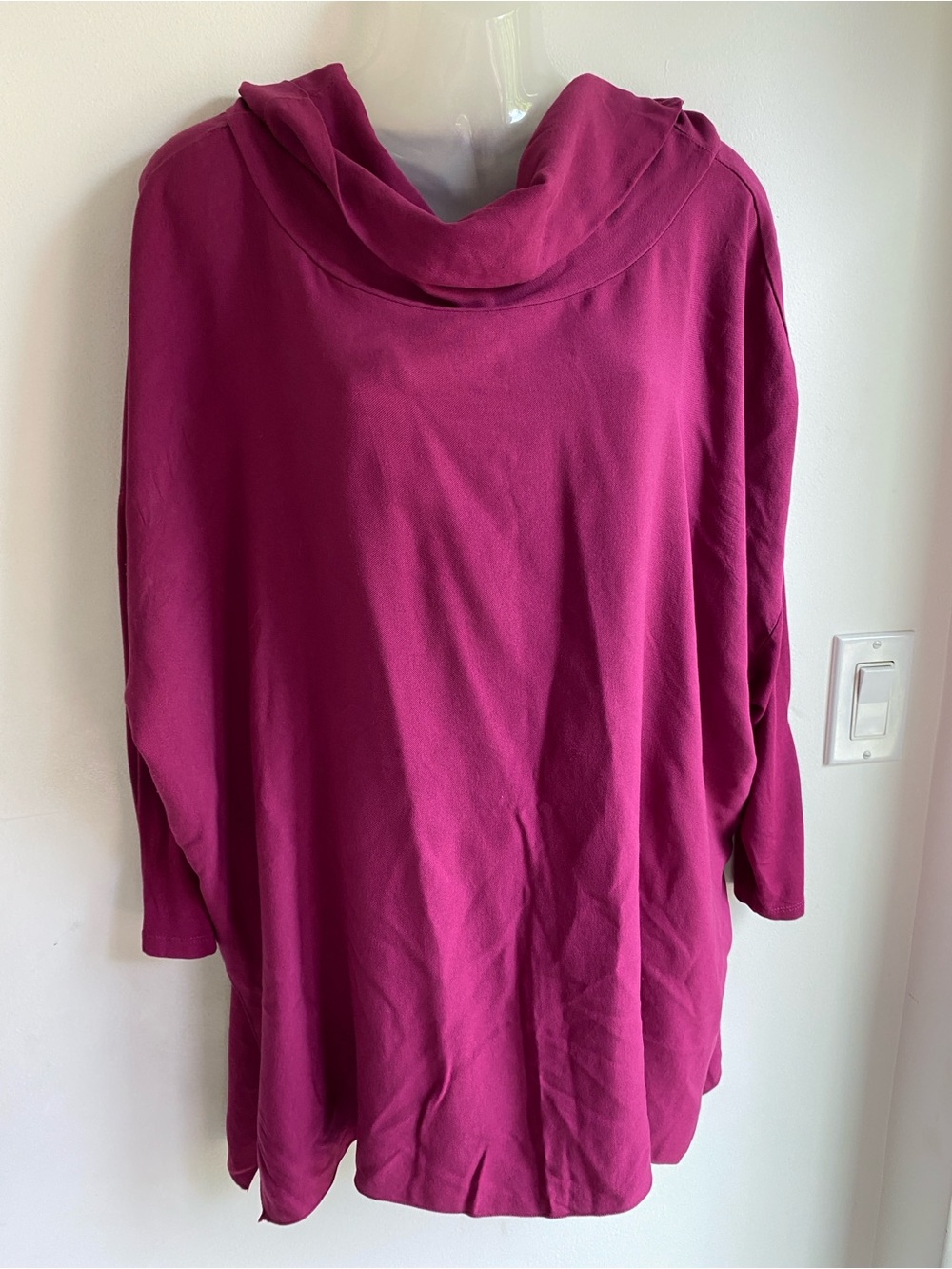 Woman’s Own It Italy Made Fuchsia Top Oversized Tunic Med